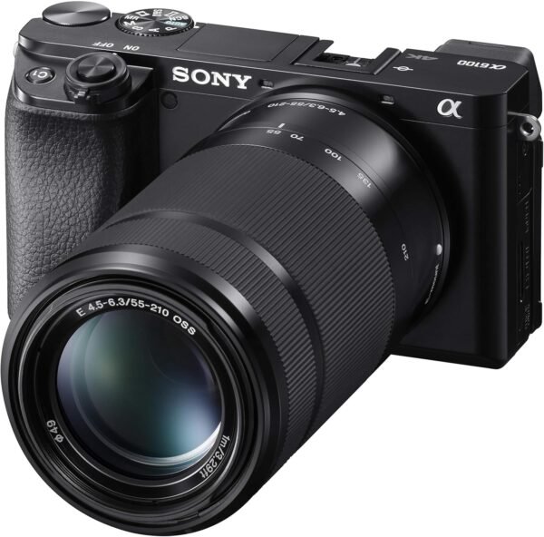 Sony Alpha ILCE-6100Y 24.2 MP Mirrorless Digital SLR Camera with 16-50 mm & 55-210 mm Zoom Lenses